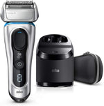 Braun Shaver 8390cc,Braun Series 8 8390cc Wet & Dry men's electric shaver with Clean & Charge station and travel case, silver, Silver,