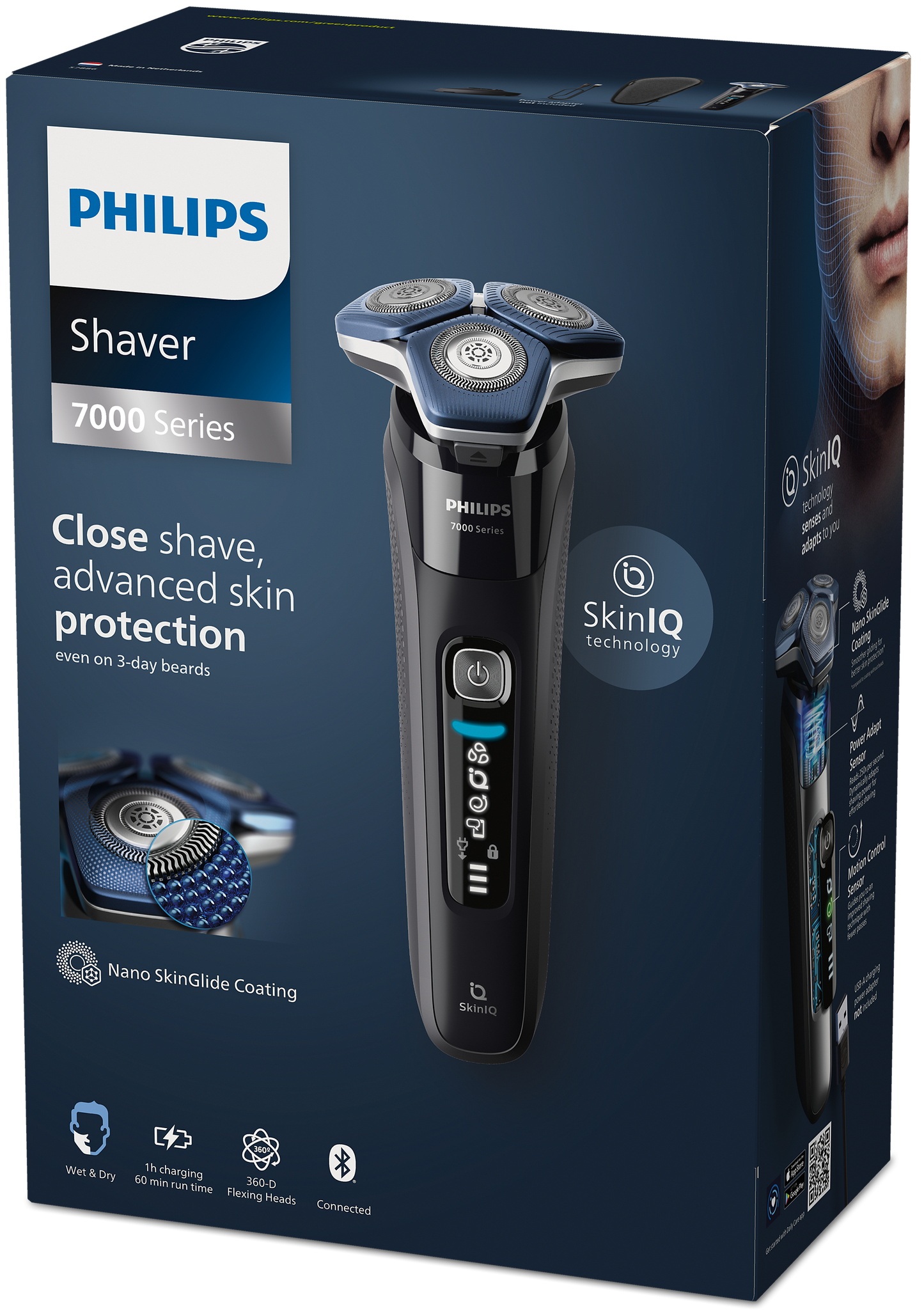 Philips Shaver S7886/35 | Wet & Dry Use | Smart SkinIQ Tech for a Close, Comfortable Shave