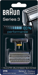 Braun 31S 5000/6000 Series Contour Flex XP Integral Shaver Foil & Cutter Head Replacement Combi Pack Silver Color