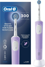 Oral-B Vitality 300 Rechargeable Toothbrush with CrossAction Brush Head, 3 Cleaning Modes & 2 Minutes Built-in Timer D103.413.3 Lilac