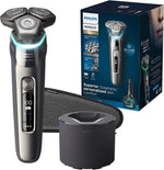 Philips Norelco 9500 Rechargeable Wet & Dry Electric Shaver with Quick Clean, Travel Case, Pop up Trimmer, S9985/84, Black