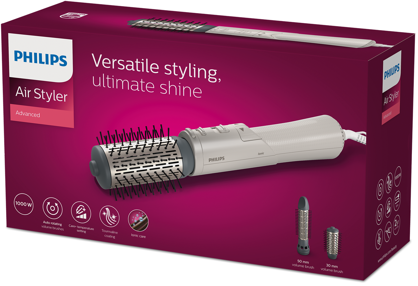 Philips Hair Styler BHA710 - Versatile Styling for Shiny, Frizz-Free Hair