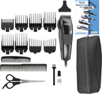 WAHL Sure Cut Clipper Kit, Self-Sharpening Blades, Adjustable Taper Level, corded electric hair clipper, Rechargeable Clipper for men, 8 Guide Combs, Mini trimmer perfect on the go, 79449-200
