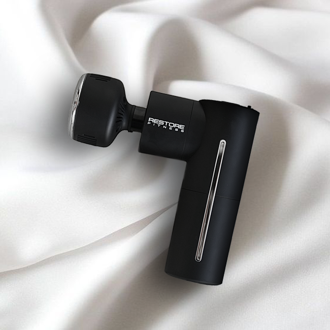 Restore Cold & Hot Mini Massage Gun – Deep Tissue Therapy with Hot & Cold Heads