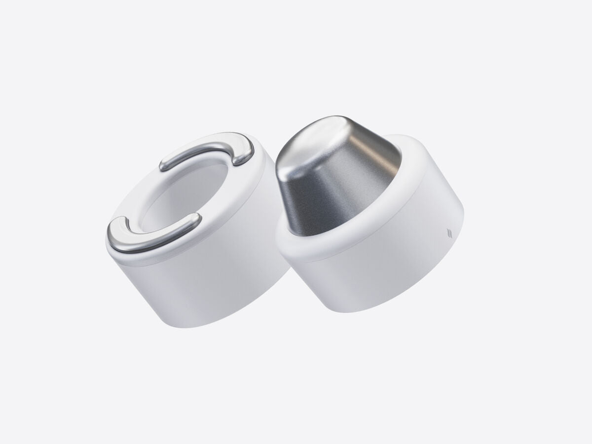 TheraFace Hot and Cold Rings – Cryothermal Therapy Attachments for Face Massage (White)