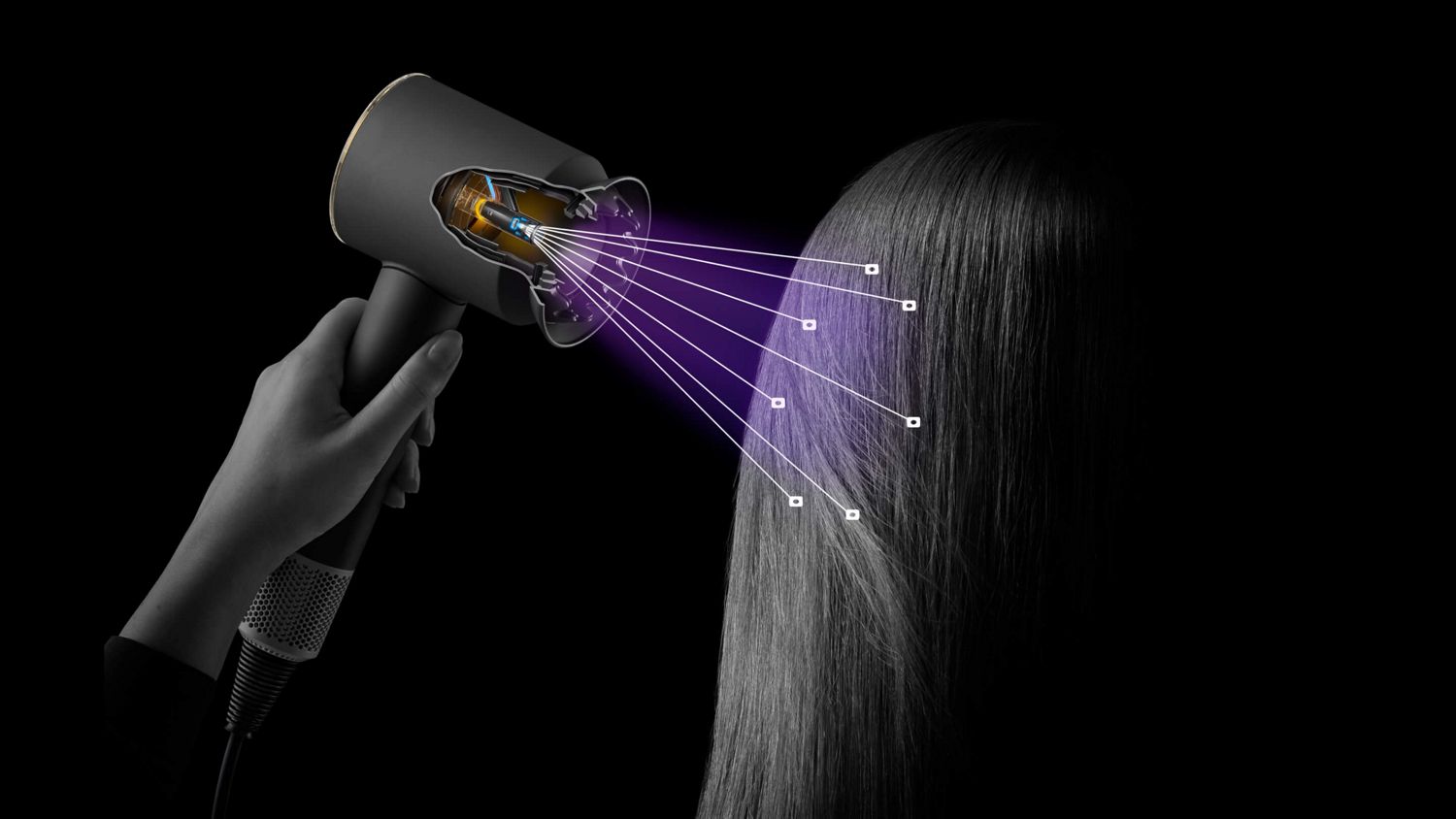 Dyson Supersonic Nural (Red Velvet/Gold) HD16 Hair Dryer | Quick, Intelligent Drying - Exclusive Colour