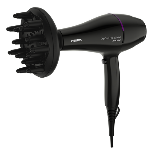 Philips H-Dryer BHD274 Professional Hair Dryer – 2200W, Ionic Care, ThermoProtect, Cool Shot & Diffuser for Frizz-Free Shine