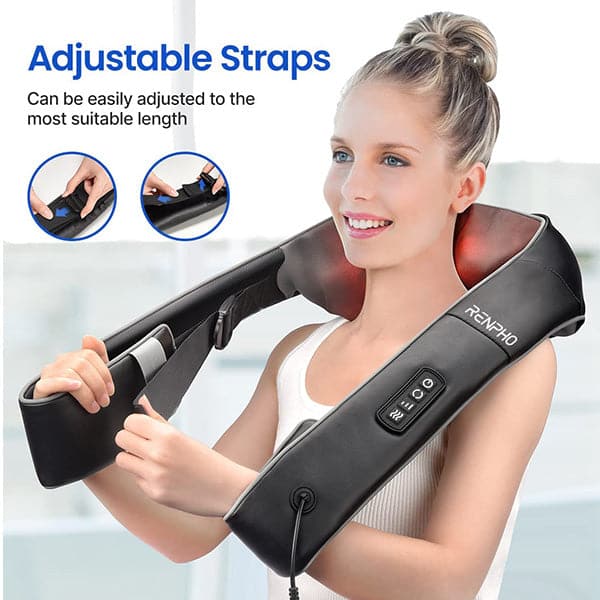 Renpho Neck and Shoulder Massager with Adjustable Strap with Heat