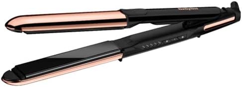 BaByliss Straightener, 28mm Titanium Plates For Efficient Styling, 5 Temperature Settings For Versatility With Fast Heat-up Time, Lightweight And Ergonomic Design With Shiny Results, ST482SDE (Gold)