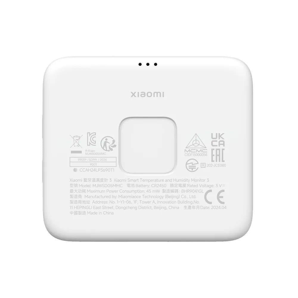 Xiaomi Mi Smart Temperature & Humidity Monitor 3 – LCD Display, High-Precision Sensor, Bluetooth App Sync, 1.5-Year Battery Life, Indoor Climate Control