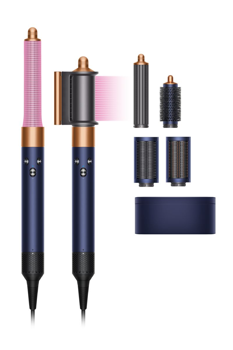Dyson Airwrap Hair Styler - HS05-2022 - Long (Prussian Blue/Copper) (Multi-functional Attachments Are The Perfect Alternatives to a Curling Iron, Curling Wand & Blow Dryer Brush),1 count