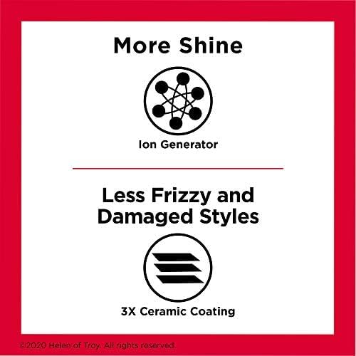 REVLON Salon One-Step Straight and Shine Heated Brush for Visibly Shinier, Smoother Hair | Hair Straightener that Revives Second Day Hair with an Ion Generator that Helps Reduce Frizz