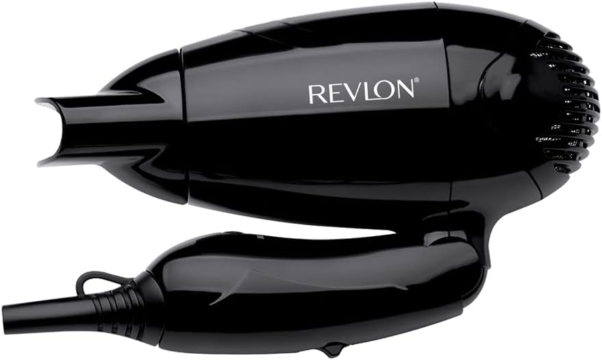 Revlon RVDR5305 Folding Travel Hair Dryer - Compact and Light Weight - 1200 Watts - Black