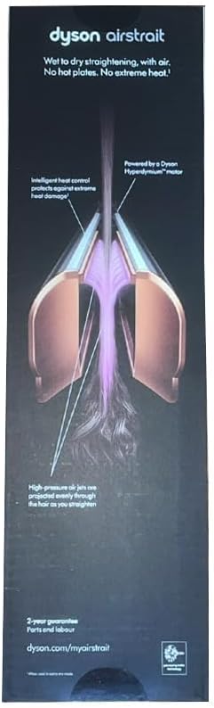 Dyson Airstrait Straightener HT01 Wet to Dry Hair Straightening 1600 W (Silver)