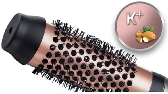 Remington Curling Brush Keratin Protect CB8338, 38mm, Round Warm Brush For Loose Stroke, Heated Styling Brush Enriched With Keratin And Almond Oil