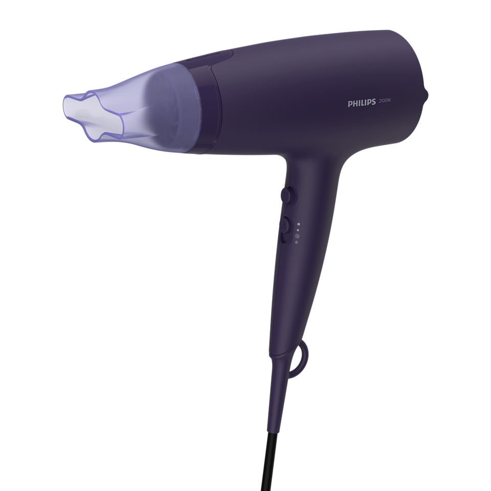 Philips Hair Dryer BHD340 – 2100W, ThermoProtect Technology, Cool Air Setting & 6 Speed/Heat Settings for Everyday Styling