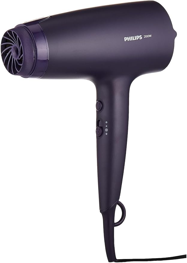 Philips Hair Dryer BHD340 – 2100W, ThermoProtect Technology, Cool Air Setting & 6 Speed/Heat Settings for Everyday Styling