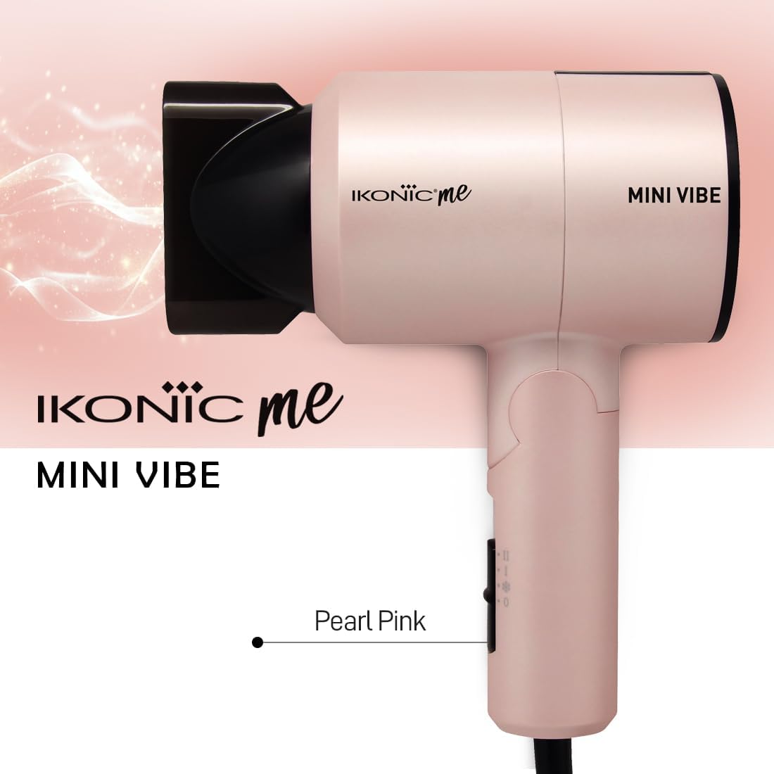 Ikonic ME Mini Vibe Hair Dryer Pearl Pink