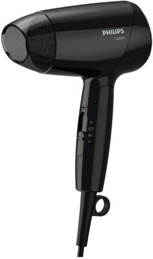 Philips Hair Dryer BHC010 – 1200W Compact Dryer with ThermoProtect, Foldable Handle & Cool Air Setting for Gentle Styling