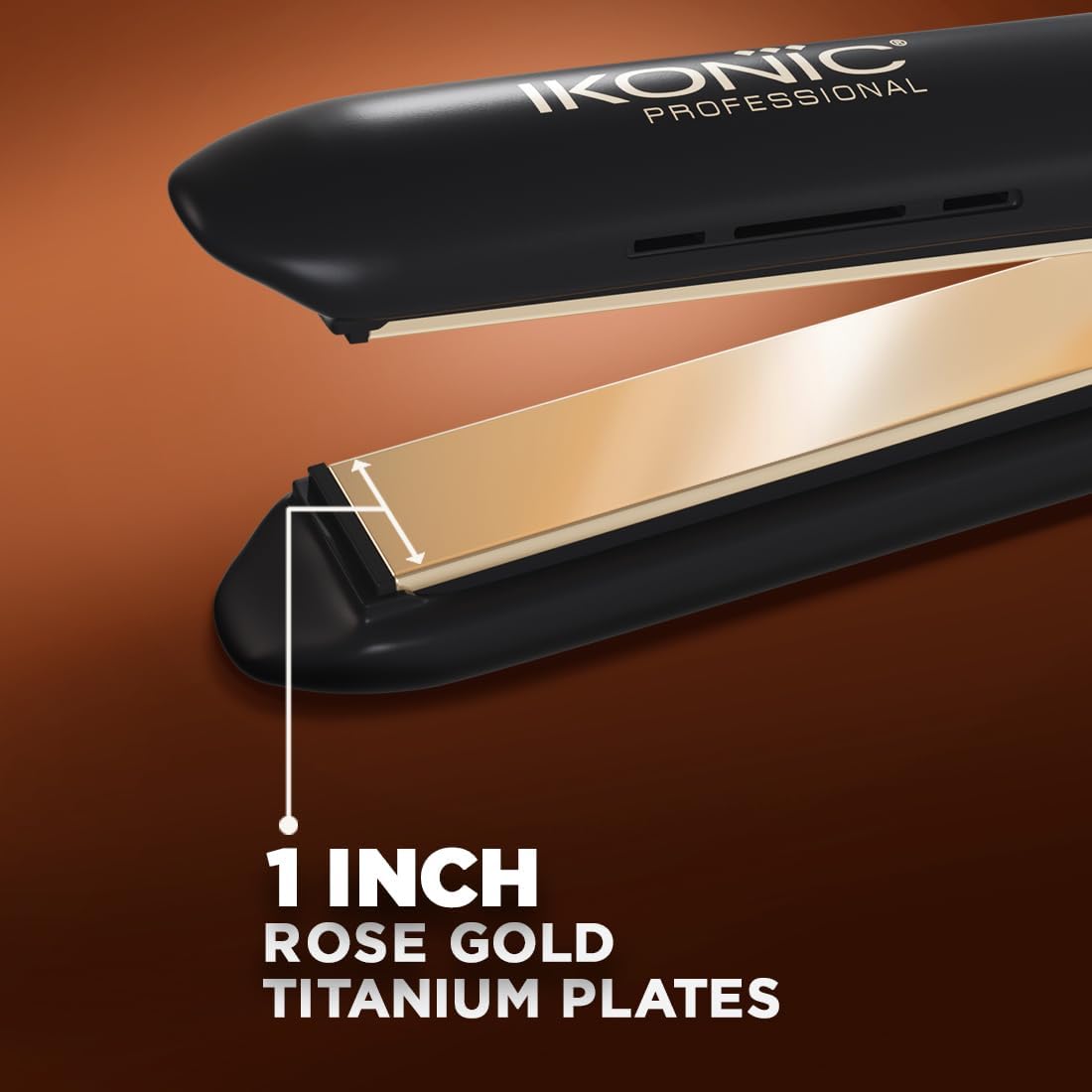 IKONIC GRG Hair Straightener (Black), golden