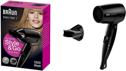 Braun Satin Hair 1 HD130 Dryer 1200 Watt with 1 ST100 Style and Go Mini Styler