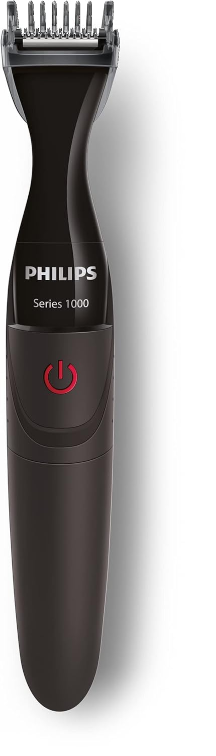 Philips Multigroom Series 1000 Ultra Precise Beard Styler, DualCut Precision Trimmer, Detail Shaver Attachment, Fully Washable, AA Battery, 3 Precision Combs – MG1100/16