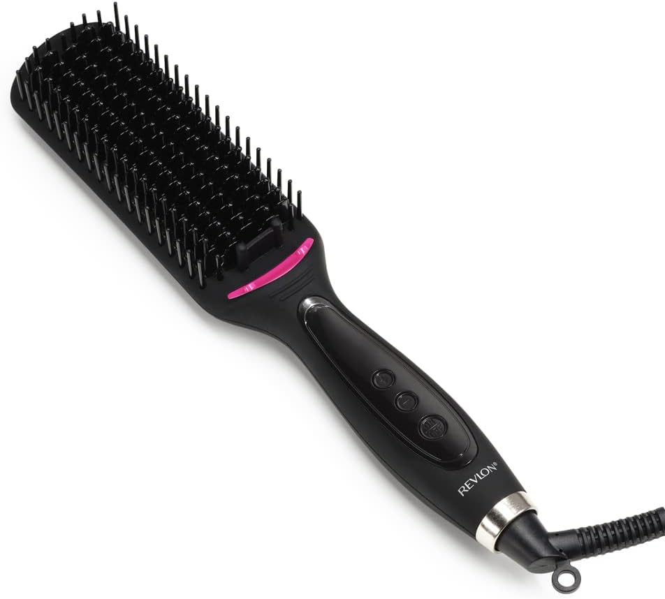 Revlon RVST2168 One Step Straight and Shine Heated Brush. Ionic technology, 10 digital LCD settings, One Size