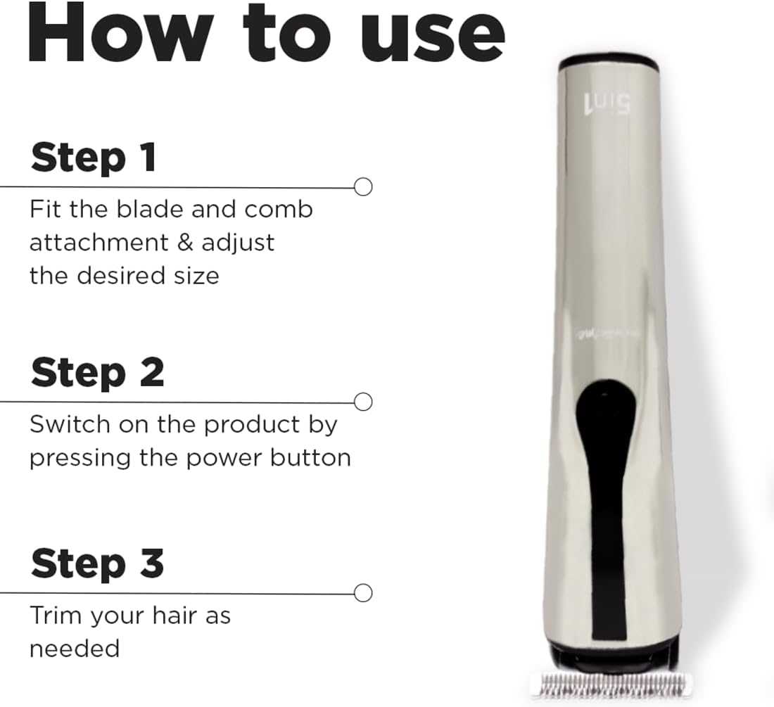 Ikonic 5 In 1 Express Groomer Trimmer with Stainless Steel Blades, 90 Minutes Of Runtime, Precision Hair Styling and Grooming Trimmer, Beard,Ear & Nose Trimmer