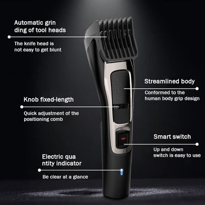 Enchen Sharp 3S Hair Clipper Cordless Electric Hair Trimmer 7300rpm Stainless Blade 600mAh Long Battery Life USB Charging - Black