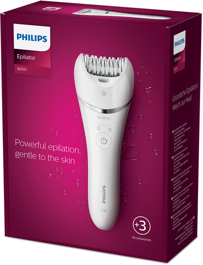 Philips BRE700/01 Epilator for Women – Wet & Dry Use, Ceramic Tweezers, and Extra Comfort Features