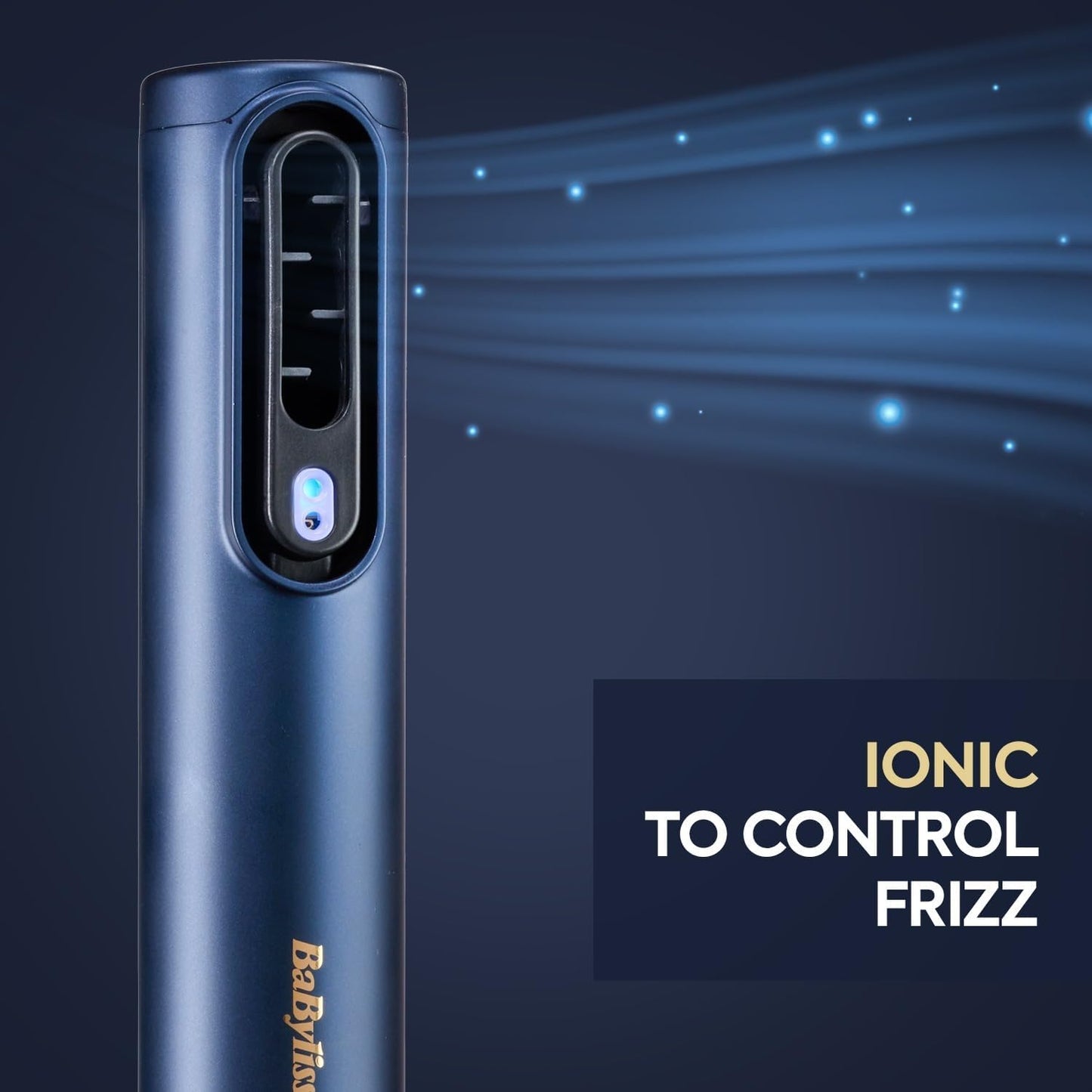 BaByliss Air Wand 3-in-1 Hair Dryer | Straightener & Hot Air Brush with Ion Technology & High-Speed Digital Motor | Includes 3 Attachments | No Heat Damage - (AS6550SDE)