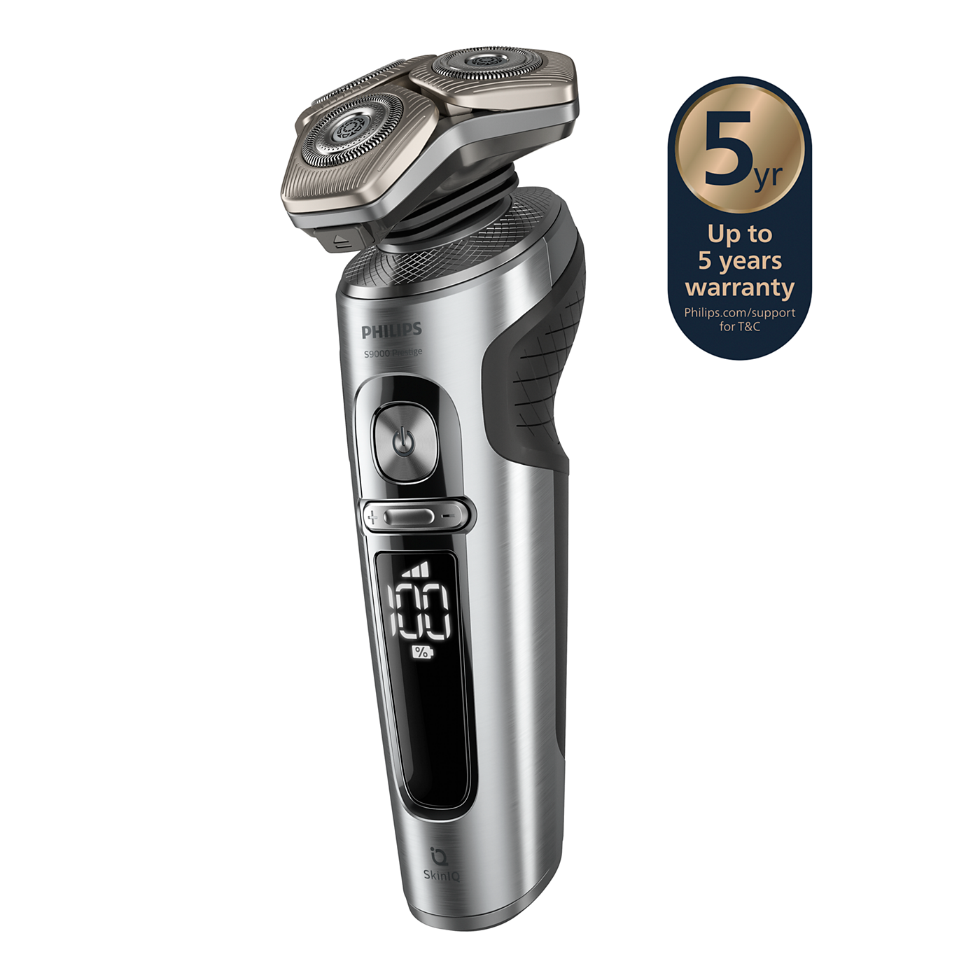 Philips S9000 Prestige Electric Shaver SP9871/22 | Wet & Dry Razor with Smart SkinIQ Technology | Ultra-Close & Comfortable Shave | Wireless Charging & 60min Cordless Use