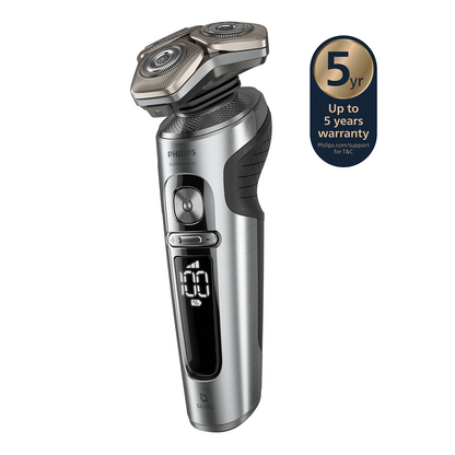 Philips S9000 Prestige Electric Shaver SP9871/22 | Wet & Dry Razor with Smart SkinIQ Technology | Ultra-Close & Comfortable Shave | Wireless Charging & 60min Cordless Use