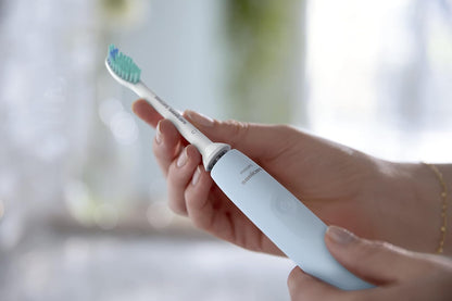 Philips Sonicare Rechargeable Electric Toothbrush 2100 Series, Light Blue, HX3651/12 Certified UAE 3 Pin