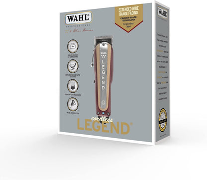 Wahl 5 Star Cordless Legend, Professional Hair Clippers, Pro Haircutting Kit, Adjustable Taper Lever, Crunch Blade, Wedge Blades, Cordless, Barbers Supplies