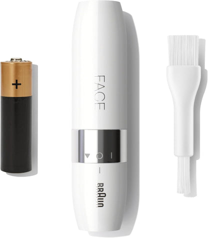 Braun Mini Hair Remover, Electric Facial Hair Removal for Women, Quick & Gentle, Finishing Touch for Upper Lips, Chin & Cheeks, for Easier Makeup Application, Ideal for On-the-Go, with Smartlight