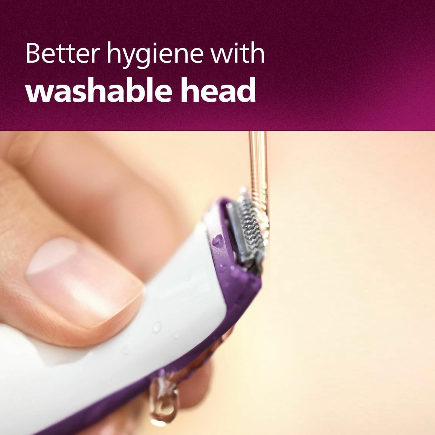 PHILIPS Essential Bikini Trimmer. Trim. Shave & Style. Mini Shaving Head Included. Portable. Battery , Brt38315, Whitepurple