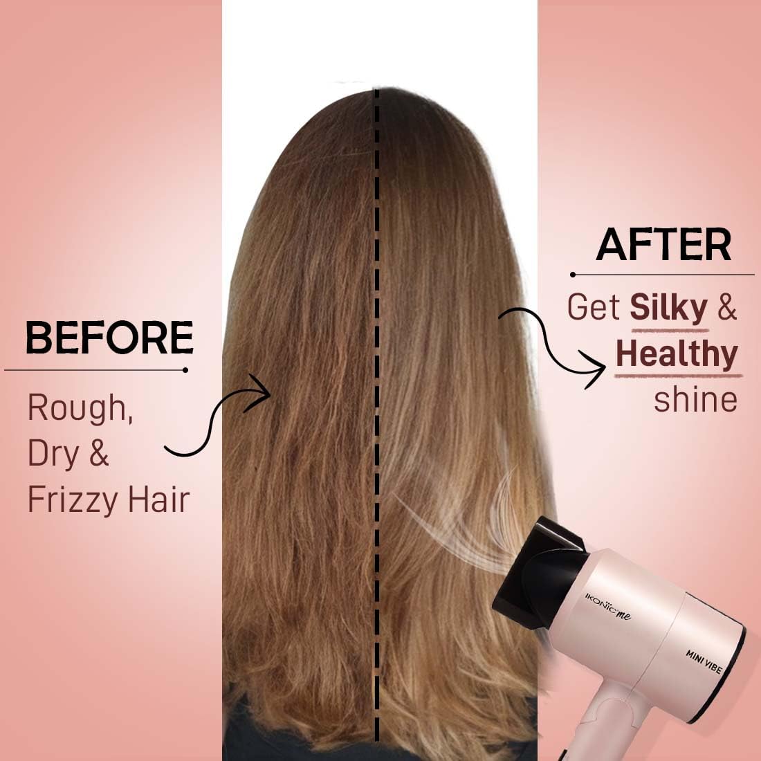 Ikonic ME Mini Vibe Hair Dryer Pearl Pink