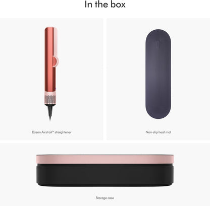 Dyson Airstrait™ HT01 Hair Straightener – Wet to Dry Styling Without Heat Damage | Strawberry Bronze & Blush Pink | For All Hair Types | LCD Display & Auto-Pause Feature