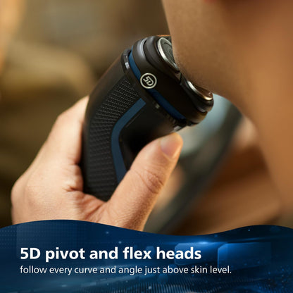 Philips Electric Shaver for Men, SkinProtect Technology, Wet and Dry Shave, 5D Floating Heads, 27 Self Sharpening Blades, Pop-up Trimmer, Cordless, Waterproof S3144/03 (New Model)