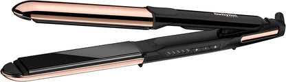 BaByliss Straightener, 28mm Titanium Plates For Efficient Styling, 5 Temperature Settings For Versatility With Fast Heat-up Time, Lightweight And Ergonomic Design With Shiny Results, ST482SDE (Gold)