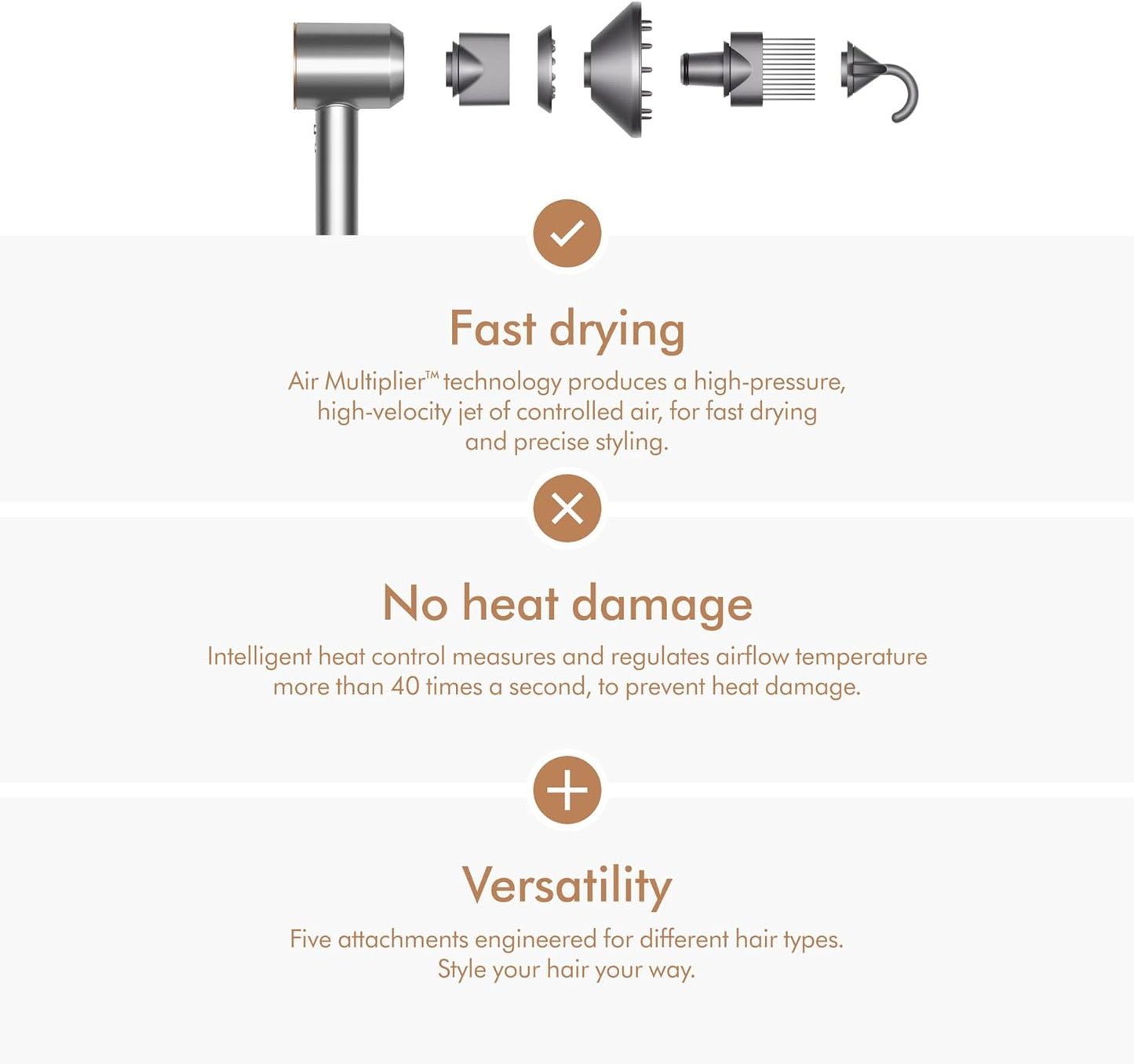 Dyson Supersonic™ Hair Dryer, Nickel/Copper