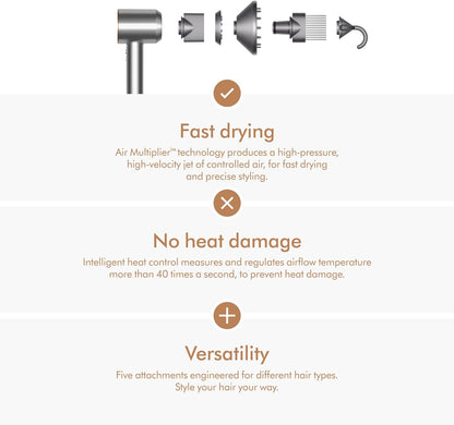 Dyson Supersonic™ Hair Dryer, Nickel/Copper