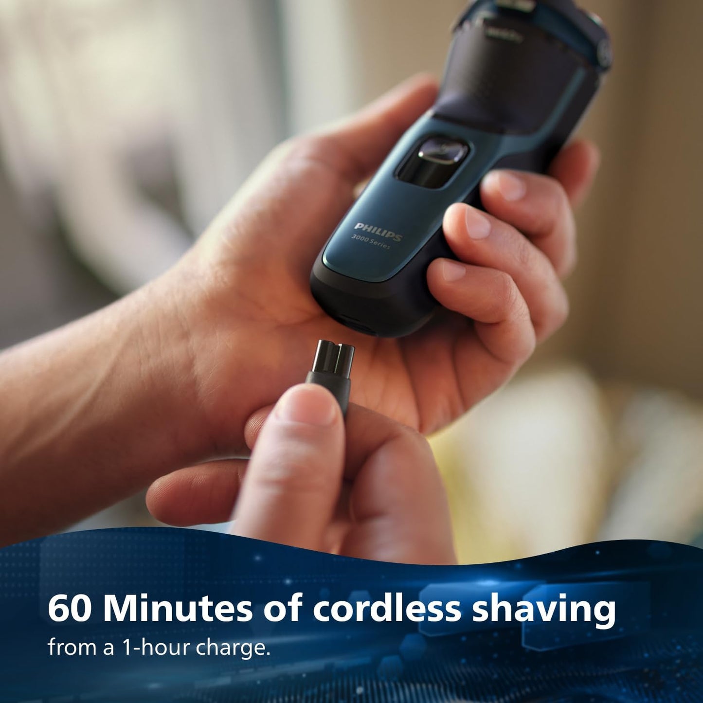 Philips Electric Shaver for Men, SkinProtect Technology, Wet and Dry Shave, 5D Floating Heads, 27 Self Sharpening Blades, Pop-up Trimmer, Cordless, Waterproof S3144/03 (New Model)