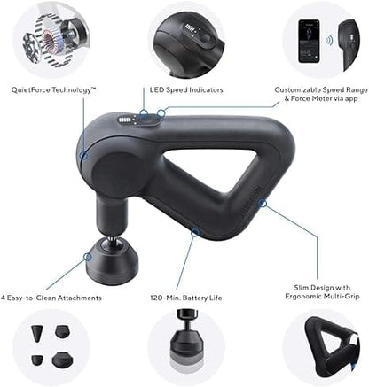 Theragun, Prime Electric Handheld Massage Gun 4th Generation, Black - Athletix.ae