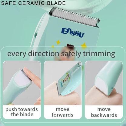 ENSSU Quiet baby Hair Clippers, Safety kids Hair Trimmers,Silent Chargeable Cordless Professional Hair Clipper for Baby kids Children infant.