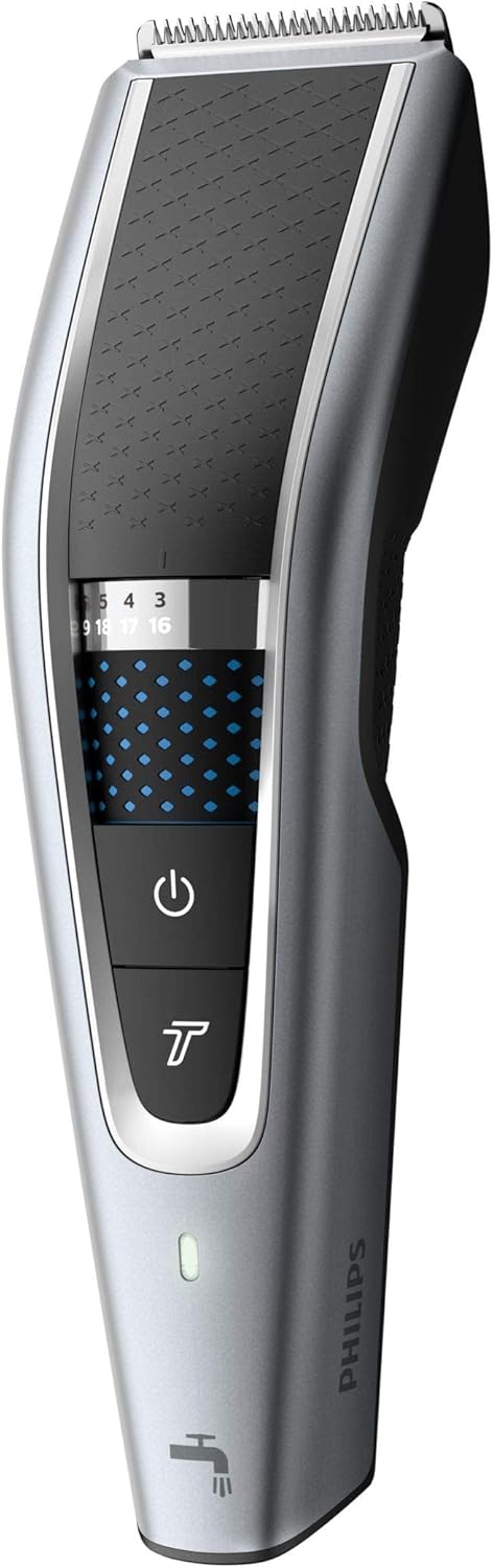 Philips HC5630/13, Series 5000 Washable Hair Clipper, Grey/Black