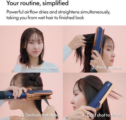 Dyson Airstrait™ Straightener – Wet to Dry Styling with No Heat Damage | Bright Nickel & Rich Copper