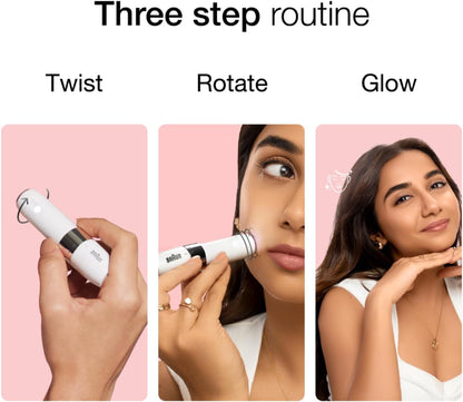 Braun Mini Hair Remover, Electric Facial Hair Removal for Women, Quick & Gentle, Finishing Touch for Upper Lips, Chin & Cheeks, for Easier Makeup Application, Ideal for On-the-Go, with Smartlight
