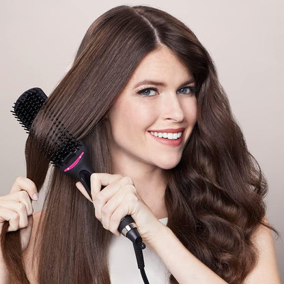 Revlon RVST2168 One Step Straight and Shine Heated Brush. Ionic technology, 10 digital LCD settings, One Size